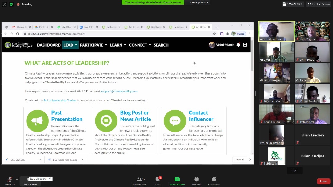 QwophiCedi's tweet photo. Being part of the @ClimateReality Leadership Corps: Global training 2020 has really been fun and an eye opener. The science and facts speaks for itself and we need to Take Action on Climate now.

#LeadOnClimate 
#ClimateAction https://t.co/RAJ774AxLA