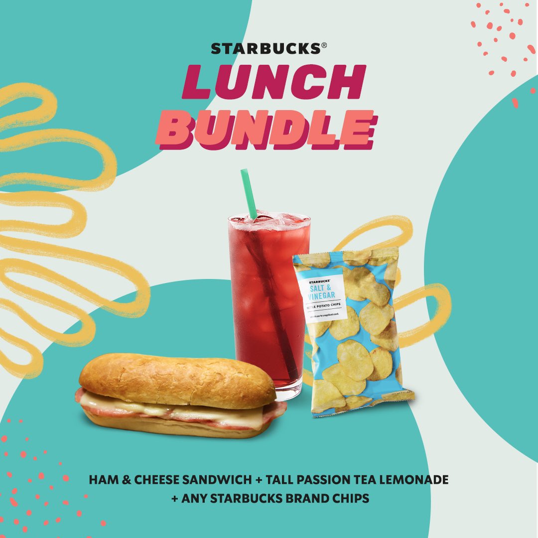 StarbucksJAM's tweet photo. Enjoy our delicious Ham &amp; Cheese sandwich 
with a Tall Passion Tea Lemonade and a Starbucks chips of your choice today! 

*Offer ends August 17th

#Starbucks #StarbucksJamaica #StarbucksBackTogether https://t.co/VMXj56HRK4