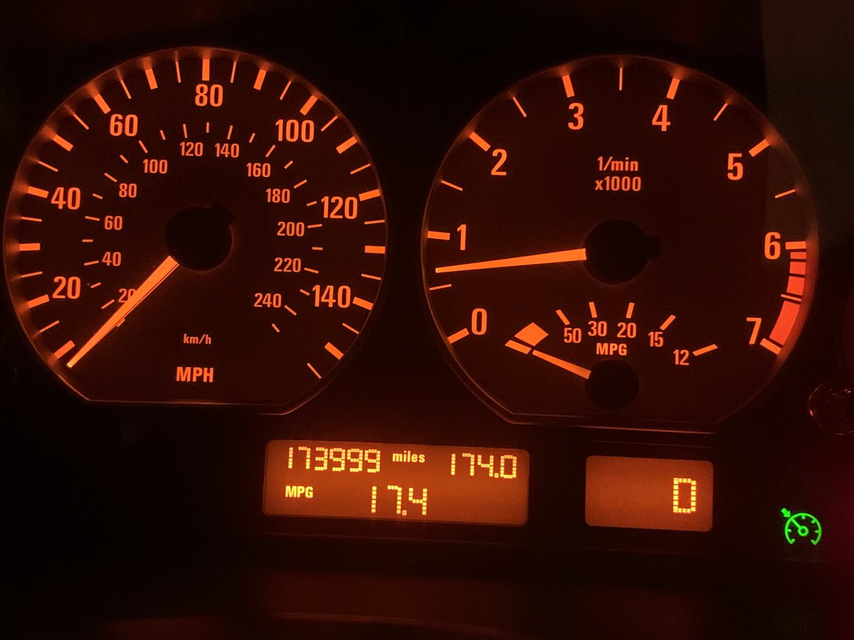 sam_lebow's tweet photo. hey @BMW I know rolling odometers backwards is frowned upon, but what about forwards? https://t.co/s0SiItG8dN
