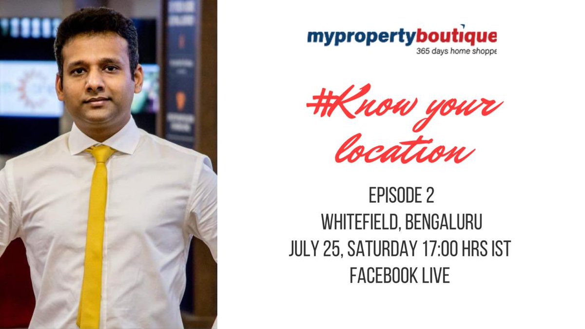 MyPropBoutique's tweet photo. #Knowyourlocation - A social webinar series 
Episode 2 - Whitefield, Bengaluru 

#COVID19 #MyPropertyBoutique #knowyourlocation #WhitefieldBangalore #Bengaluru #SaturdayVibe #FacebookLive https://t.co/A6S3a3UMu4