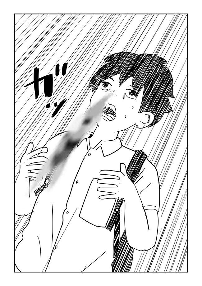 ひょんなことから「放送できないもの」にモザイクがかかって見えるようになってしまった少年の物語です。↓続きはオモコロで。 

「【漫画】モザイク(作:寺田大熊猫楠)」 https://t.co/MBpUVys5TV 