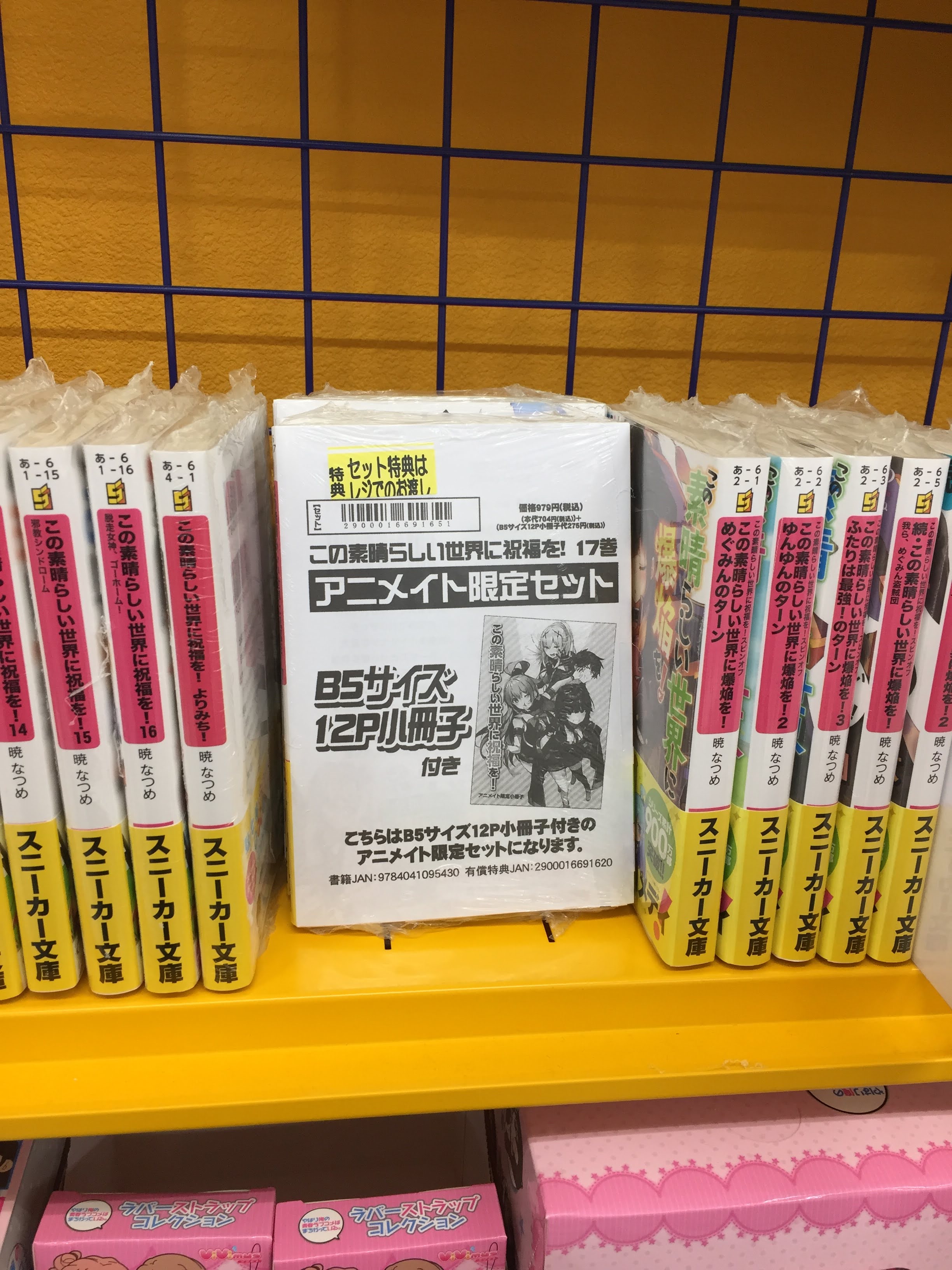 アニメイトアバンティ京都 京都駅から歩いてすぐ 書籍販売情報 この素晴らしい世界に祝福を 17巻 この冒険者たちに祝福を 絶賛発売中はんなりり 有償特典 A6サイズ4pリーフレット がついてくるアニメイト限定セットも販売中です 店内
