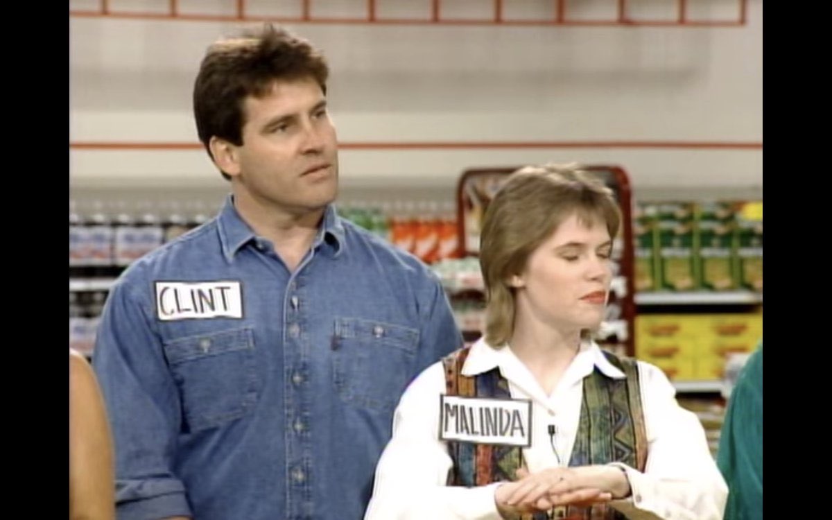 LadyArtemisia's tweet photo. Netflix drops #SupermarketSweep and the world NEEDS to know what happened to Malinda and Clint. 😂 #WhereIsMaclintda? https://t.co/tP4FDVj7xL