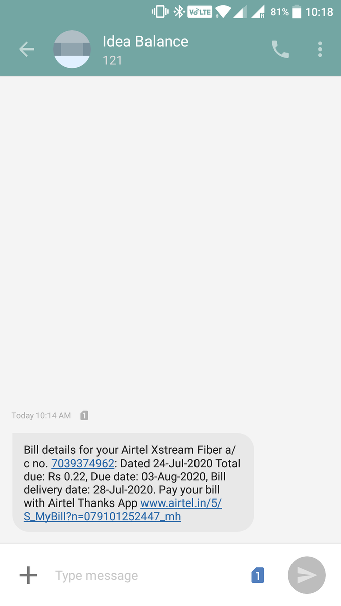 amar70056's tweet photo. @airtelindia I don't know why I received this text...I dnt have this number. Can u tell me why I am getting this and whose no is this..I hope there is no fraud connection in my name. Pls assist. Dm me for more details if u need. https://t.co/xDZnqJlwzs