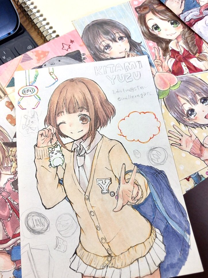 机の引き出し開けたら2015年の絵出てきた…柚ちゃんの顔がだいぶ昔の手癖感 