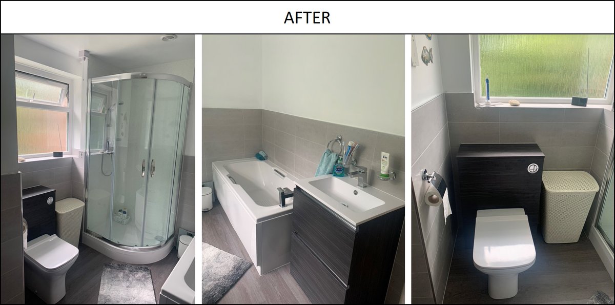 DiamondInt's tweet photo. Another beautiful bathroom transformation! The customer had very traditional style in this room and wanted to modernize the room! We think we achieved this...do you? 🏠😍 #bathroom #bathroomdecor #Warwickshire #Leamington #showroom https://t.co/MsZKVt0dRj