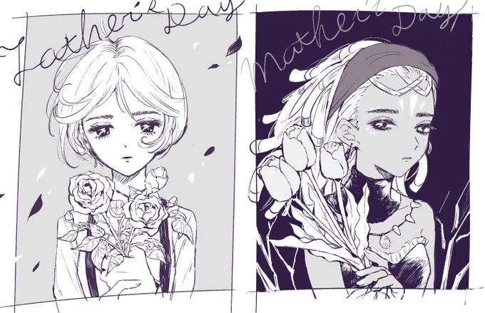 父の日、母の日
#第五人格イラスト 
#identityVイラスト 