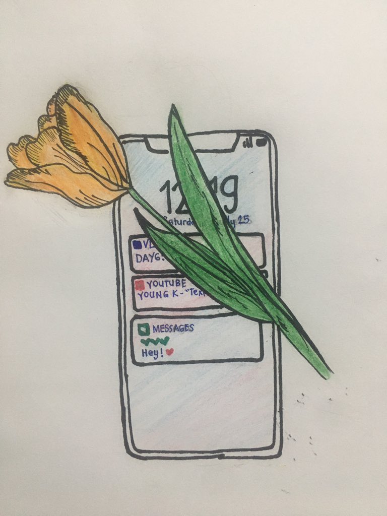 rumingg's tweet image. So I kinda did something 👉🏻👈🏻 based on Young K’s SOLO (wHat SoLo). I’m not good at drawing as u can see by the overlapping and unparallel lines. Forgive me🥺😂
 @day6official #YoungK #TextMeNow #YoungOne