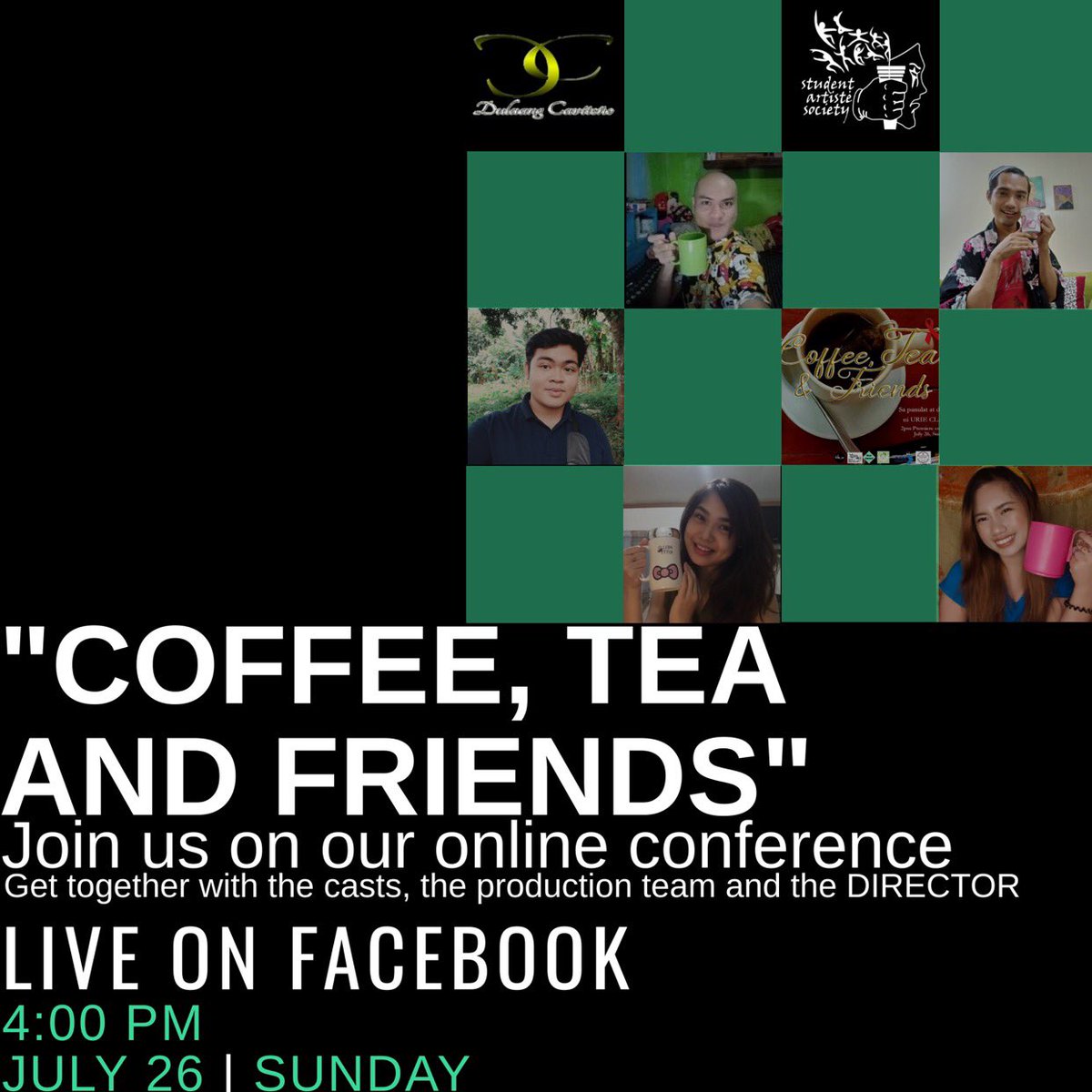 cvsustars's tweet photo. Join us in our Live Online Conference tomorrow, Sunday 4 PM at our Facebook Page: Student Artiste Society!🥳🎉 https://t.co/7nWQHZtgZL