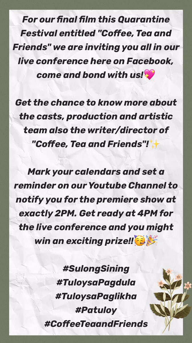 cvsustars's tweet photo. Join us in our Live Online Conference tomorrow, Sunday 4 PM at our Facebook Page: Student Artiste Society!🥳🎉 https://t.co/7nWQHZtgZL