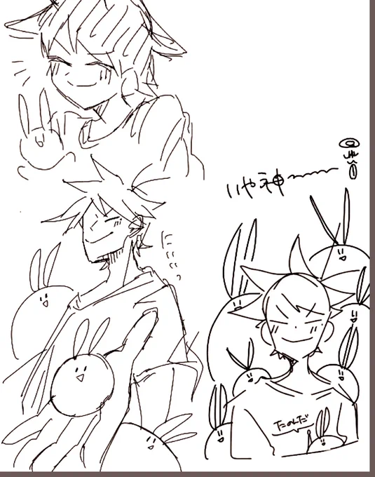 前のお互いのオリキャラ描き合うっていう落書き絵チャ楽しかったな 