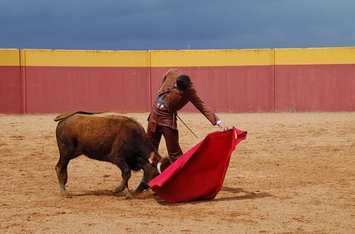 <a href="/AntonCortesV/">Antón Cortés</a> con una de Toros del Ojailen. El día no acompañó mucho aire y agua. Aún así disfrutamos de buen toreo!! #Recuerdos #GanasDeTentaderos #GanasDeBuenToreo #GanasDeAmigos