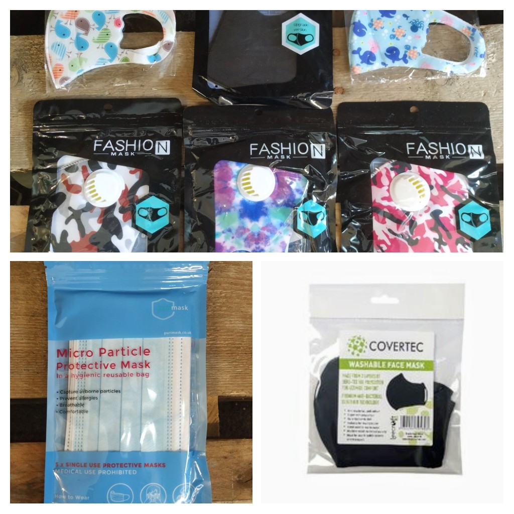 Plenty of face masks in stock. Washable and disposable