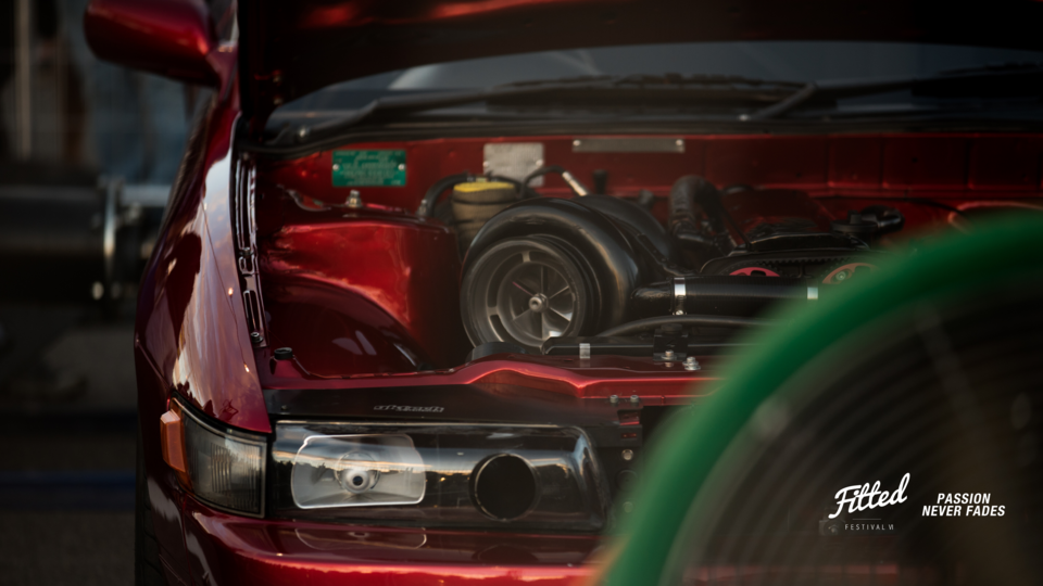 Ender's Nissan s13 has a motor fitted to the turbo, that's how big the <a href="/garrettmotion/">Garrett - Advancing Motion</a> GTX47 looks against the motor! This setup pushes 1500hp and heard it's being upgraded to push even more power! #fittedfestival #passionneverfades 

#dragracing #racecar #boost #boosted #turbo