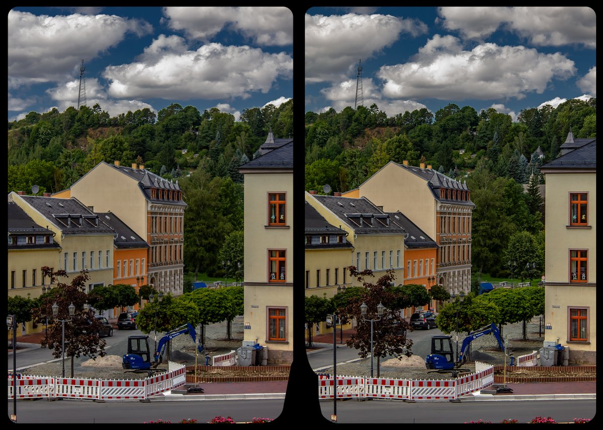 Stereo_tron's tweet photo. »Market square of Mylau 3-D«
#3D #Stereoscopy #Kreuzblick #Crossview #hyperstereo #stereo3d #stereoscopic #3dimage #freeview #crosseye #Sachsen #Mylau #Vogtland https://t.co/qmgrUaxy8W
