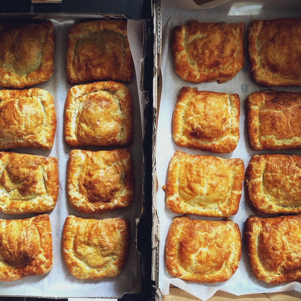 mustbejp's tweet photo. Here’s what you’ll find from us @elthamjons today @allinapickle_  #steakbakes #cheeseandonionbakes #quiche #sausagerolls #meat #veggie https://t.co/8YxsvBLIxn