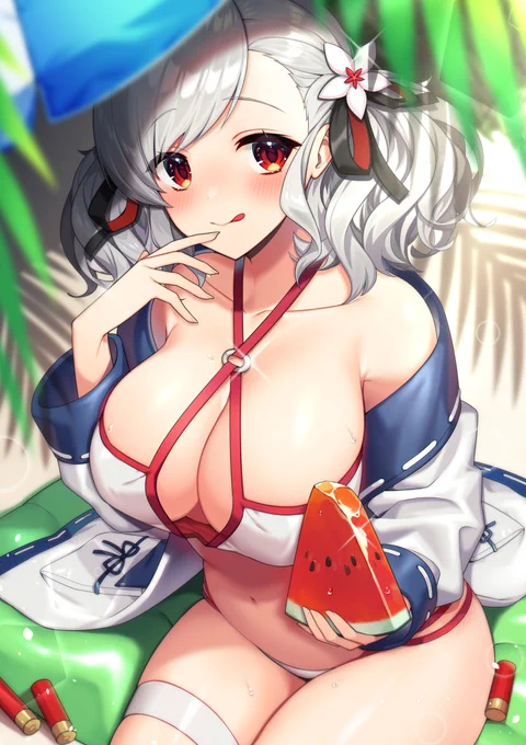 粉々になる前にスイカ食べる水着SPAS-12
#SPAS12 #ドールズフロントライン #少女前線 #少女前线 