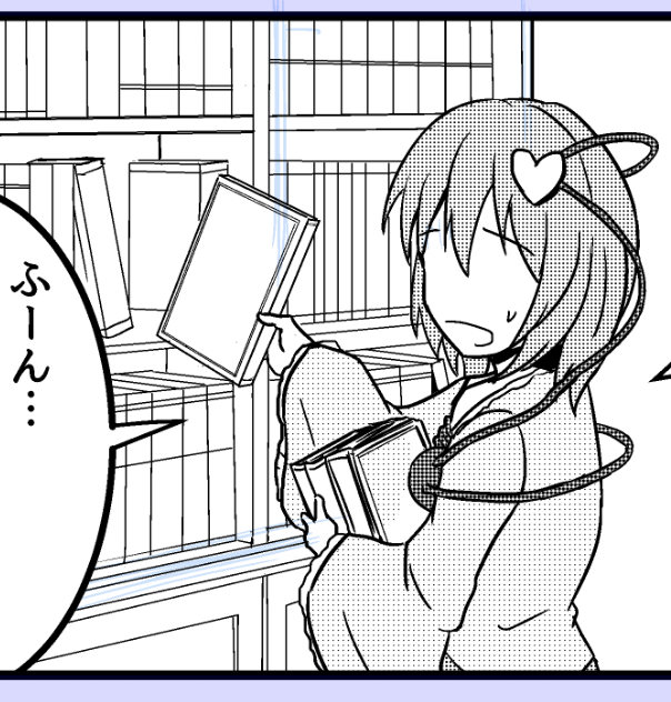 さとりさんのせいで本棚を描かないといけなくなった 