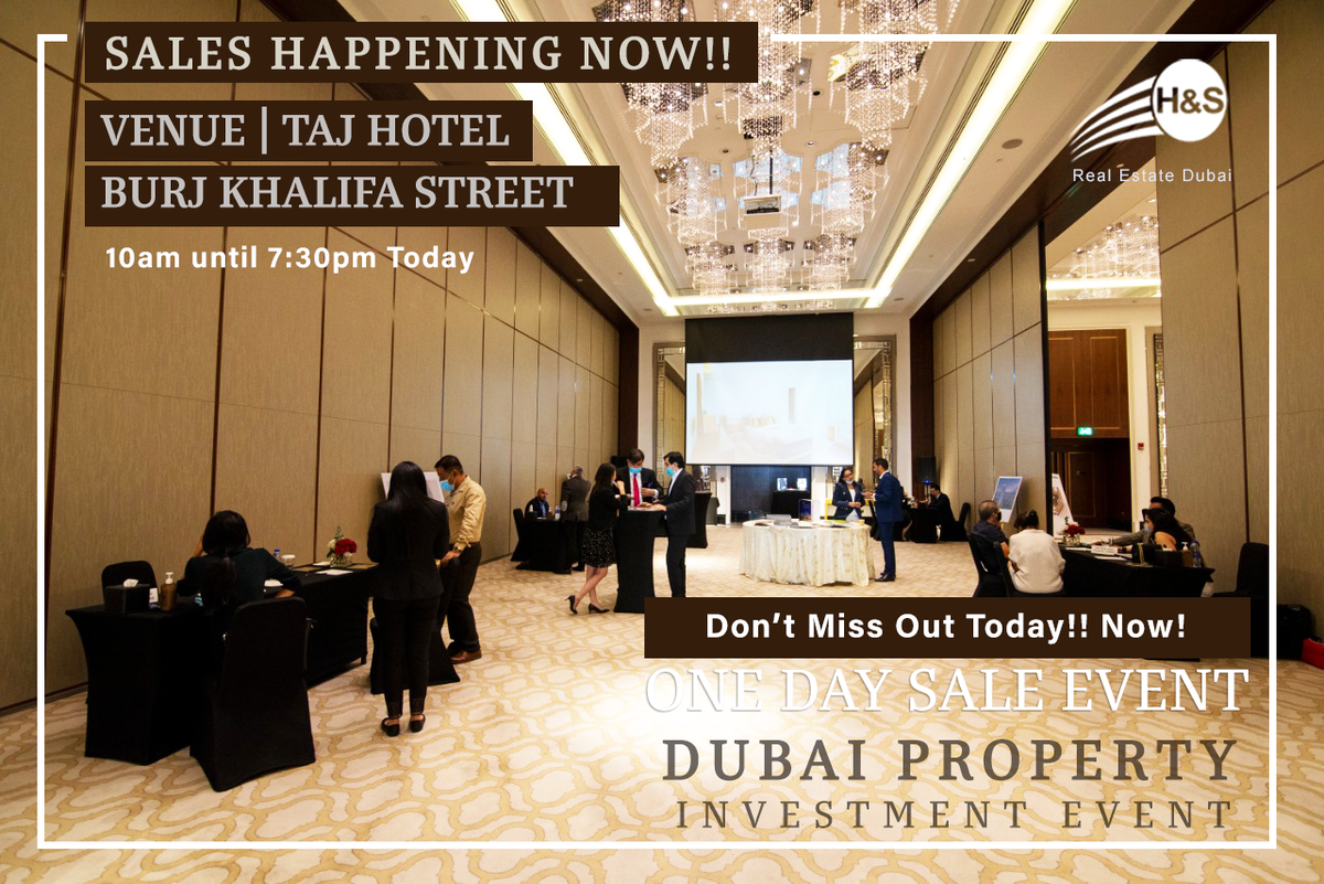 hspropertydubai's tweet photo. 🤩 SALES HAPPENING NOW! 🤩
🖲 VENUE - @TajHotelDubai
@BurjKhalifa Khalifa STREET
10 AM UNTIL 7:30 TODAY
‼️ DON'T MISS OUT TODAY!! NOW! ‼️
ONE DAY SALE EVENT
DUBAI PROPERTY INVESTMENT EVENT
Call us for reservation
Senior Property Consultant
☎️ +971 50 655 6878
#hsrealestate https://t.co/gl2MBQL9x0
