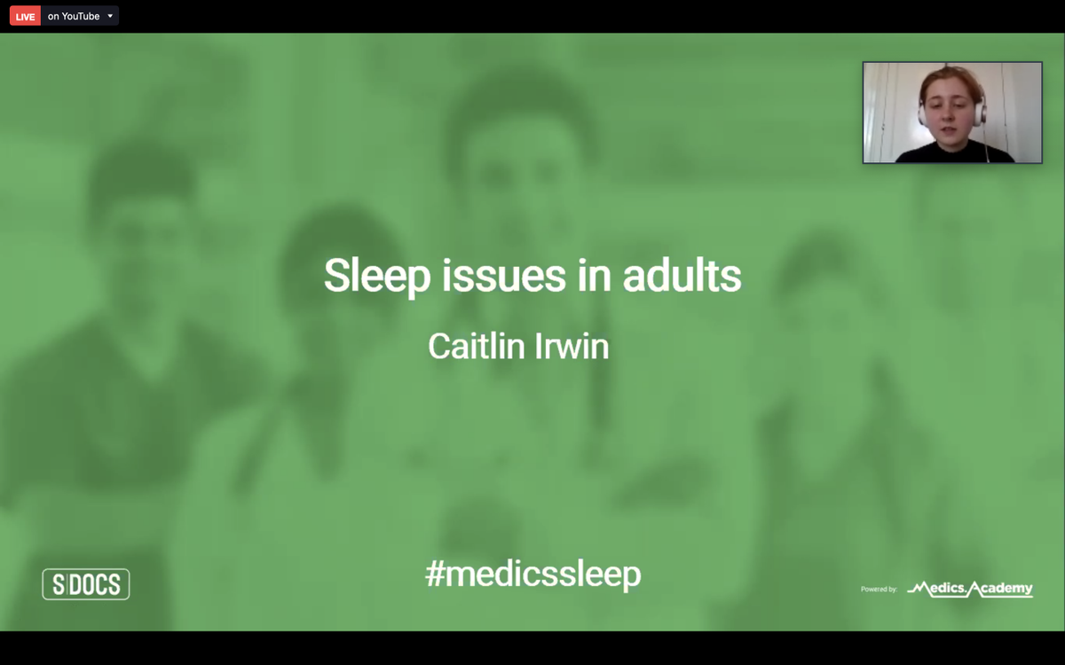 MedicsSleep's tweet photo. Next session with @Caitlin_Irwin_ !
REALLY important for #medicalstudents and other healthcare students #MedicsSleep https://t.co/n7gUatXYzw