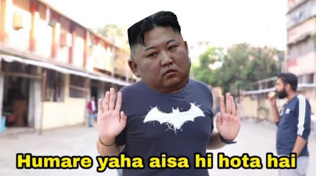 memeshah00's tweet photo. *Kim jong in angry mood and killed his civilians for no reason*
UN - u can't do this 
Le kim jong: https://t.co/S6yXElvtSN