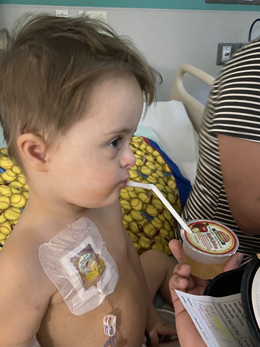 Grahams_jrnyDS's tweet photo. Been a long day here. Graham just fell asleep. He has been brave. Tomorrow the blood work that was sent off will come back and we will discuss with the oncologist the exact type of leukemia and what the game plan from there will be. #nothingdown #prayforgraham #Downsyndrome https://t.co/rGJkD0NuAZ