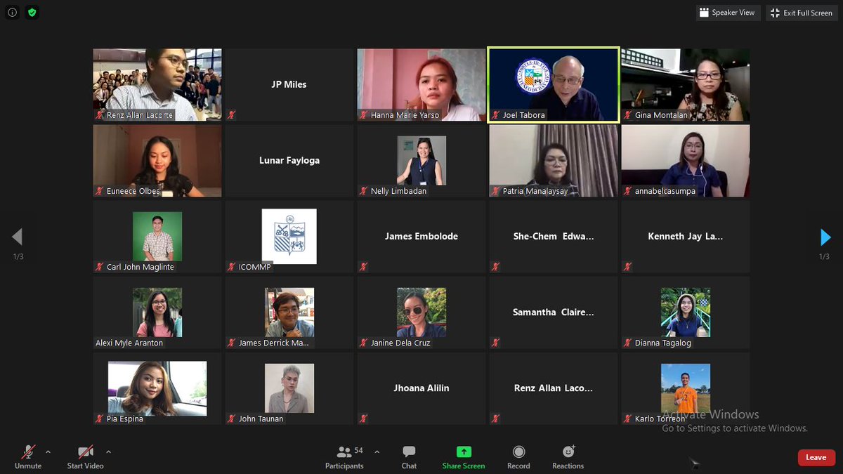 NH: 2nd SAMAHAN Townhall Conversation titled “Going Online Together.” The said meeting is held via Zoom with Fr. Joel Tabora, SJ, Ms. Gina Montalan, PhD, and Fr. Ulysses Cabayao, SJ, as panelists.