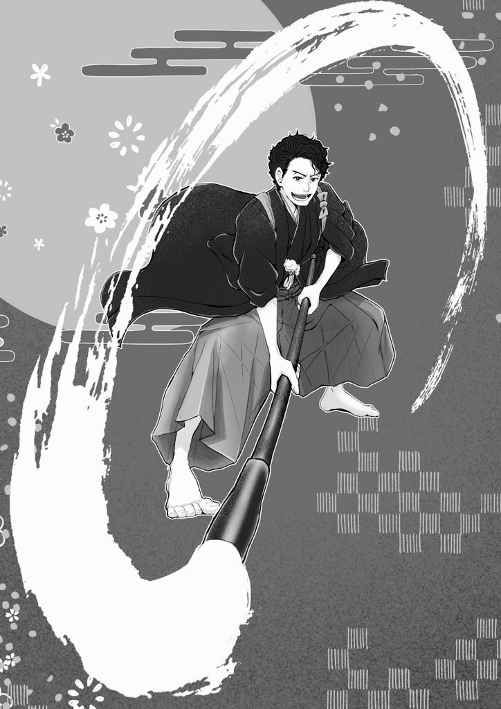 #絵をモノクロにするとかっこいい 