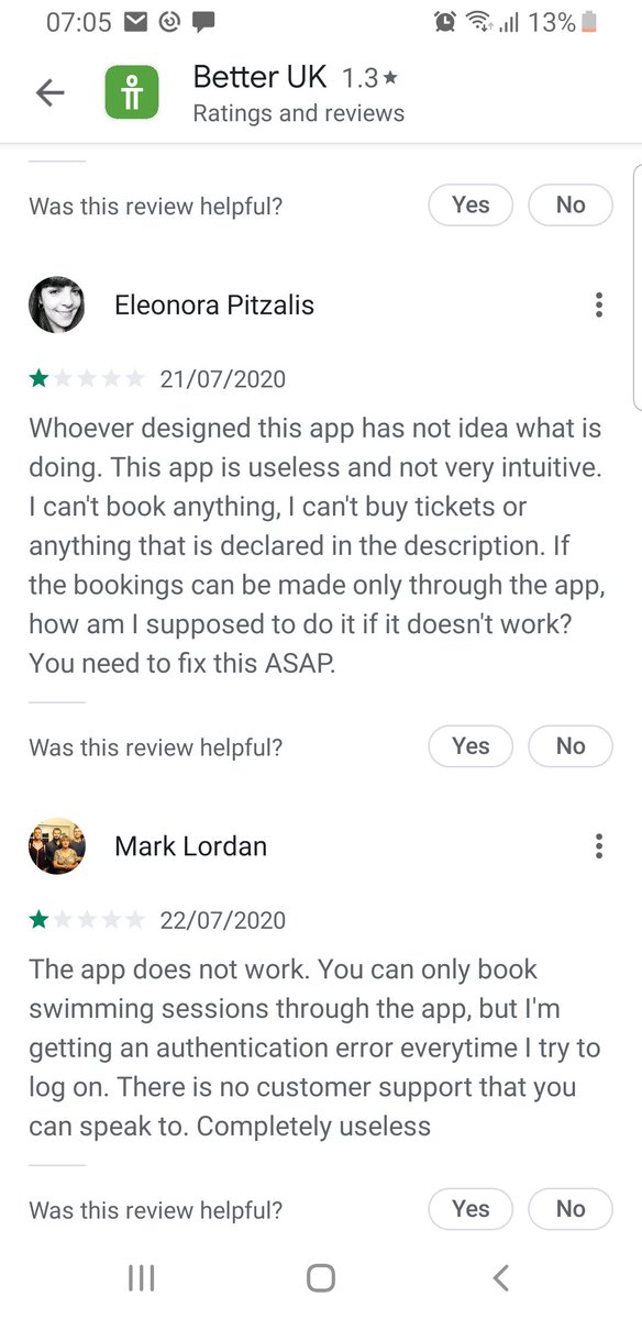 pippacz's tweet photo. @Better_UK What steps are you taking to address the issues flagged in your 1.3 star rating (on Google Play) for your new app? Was just about to download but not sure I'll bother ... 😔 https://t.co/JEcrvE27Mm