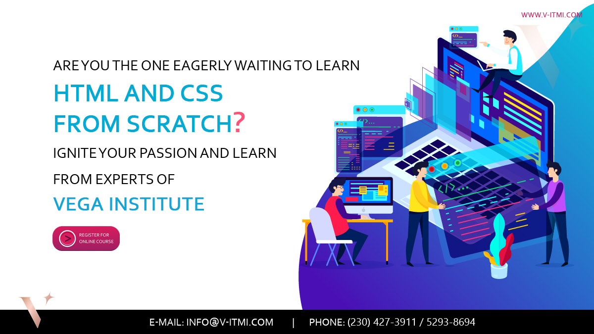 vegamauritius's tweet photo. Learn HTML & #CSS, the foundational #languages of the web, with #VegaInstitute. Start gaining new skills, and take the first steps on your road to success. #DevelopWebpages #designer #WebCareer #Webdeveloper #HTML5 #html #designthinking #designers #Programminglanguage #HTMLBasic https://t.co/u16X75ox1B