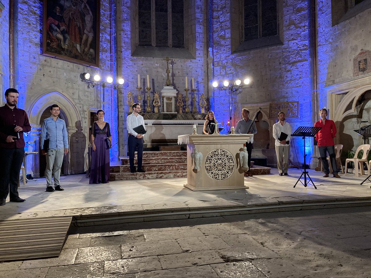 RonnyMazzoleni's tweet photo. Émotions et parfaite maîtrise pour le concert d’ouverture du 10ème festival #Musiques en chemin avec @MainHarmonique 
Madrigaux italiens du XVIIème sur les souffrances de l’amour cadre exceptionnel de la collégiale #LaRomieu
#culture action essentielle pour @LeGers32 @Occitanie https://t.co/3VMCwlyunB