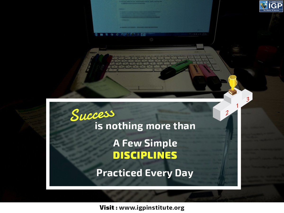 igpclasses's tweet photo. It is the accumulative weight of our #Discipline and our #Judgements that #leads us to either #fortune or #failure.
#Success #Motivation #Quote #SuccessGoals #SuccessPrinciples #MotivationalMindset #SuccessLife #IGP #igpclasses #CAashishkalra https://t.co/QR0ye4b1Qd