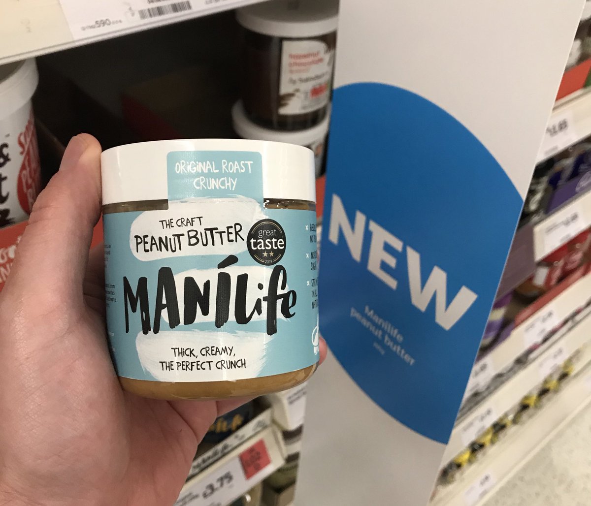 All_Things_New_'s tweet photo. Manilife Peanut Butter! 🥜 At Sainsbury’s @ManiLife_ #manilife #peanutbutter #wellthisisnew https://t.co/QDiVWG0G4x