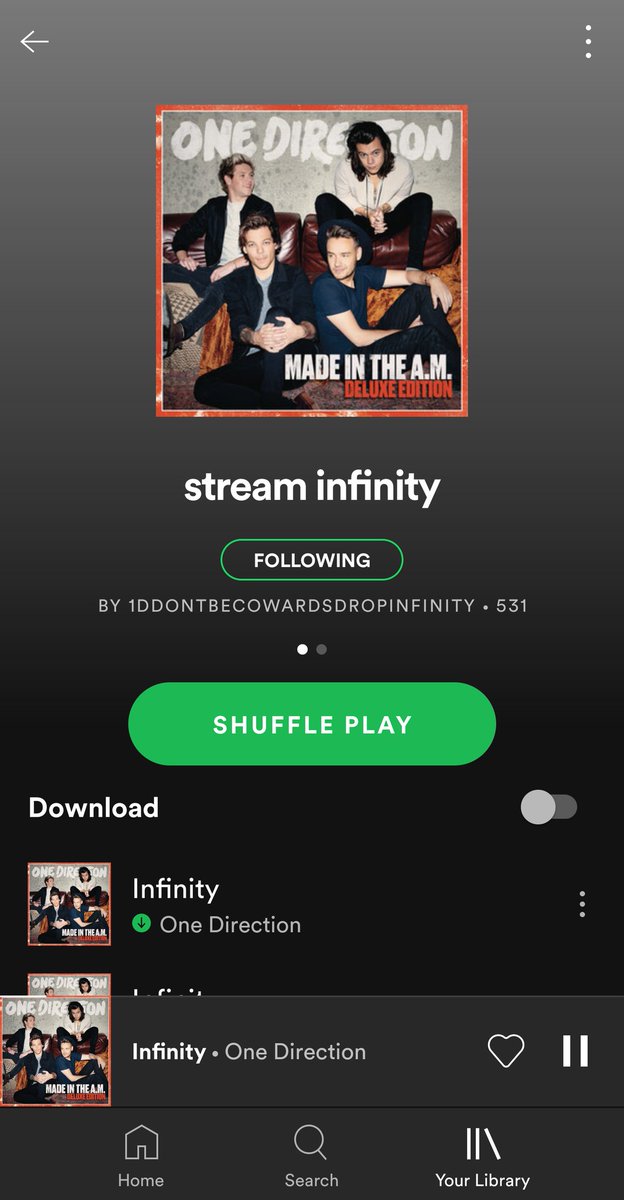 beckylove_1d's tweet image. #StreamInfinityParty #streaminfinity !!!
Also cganged by username on spotify to #1DDONTBECOWARDSDROPINFINITY because I saw @myboybandbuddy username there :))