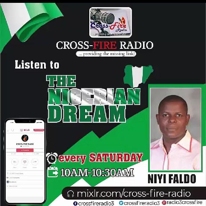 CrossFireRadio3's tweet photo. Join us today, Saturday, July 25, @ 10am for the following programmes:

#NigerianDream
#YouthAlive 
#ChosenHeritage
#FamilyIssues
#StoryBehindTheHymns
#MessageFromTheArchive

Kindly note that a live message comes up at 6pm.

Tune in: https://t.co/P1pjjLHb8D https://t.co/oPTqQYE73R