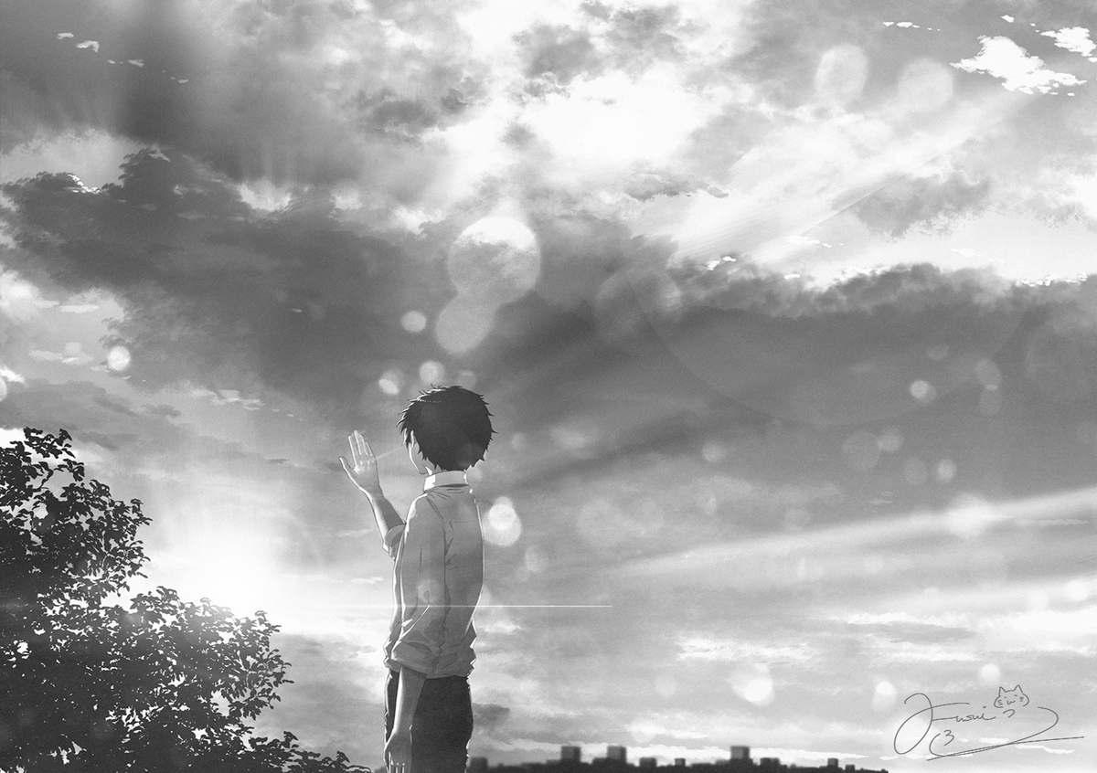 モノクロ良いよね。
#絵をモノクロにするとかっこいい 