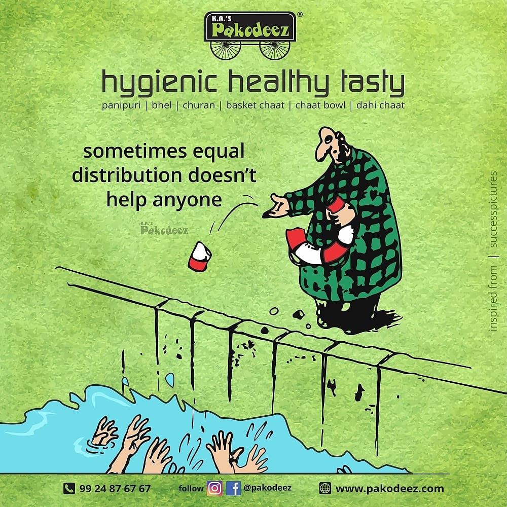 pakodeez's tweet photo. sometimes equal distribution doesn't help anyone
.
.
#pakodeez #hygienicfood #hygienicstreetfood #panipuri #dahipuri #sevpuri #bhel #churan #basketchat #chaat #dahivada https://t.co/0ZNSDhyvcY