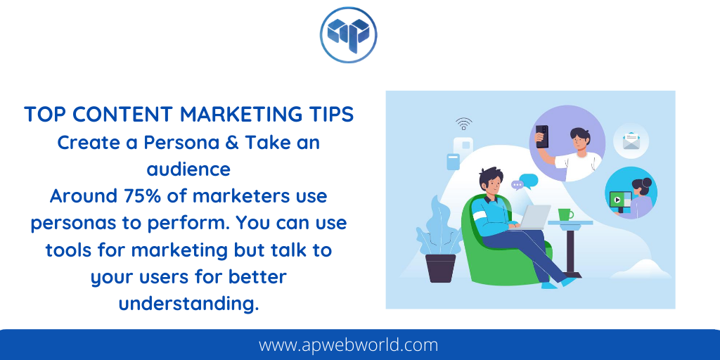 apwebworld's tweet photo. Create a Persona around &amp; Take an Audience..
#apwebworld
Marketers use tools to figure out the best content strategy but 75% of them use personas to perform..

Talk to your customers &amp; know what they want.
#DigitalMarketing #contentmarketing @apwebworld https://t.co/zCCtCrPTVq