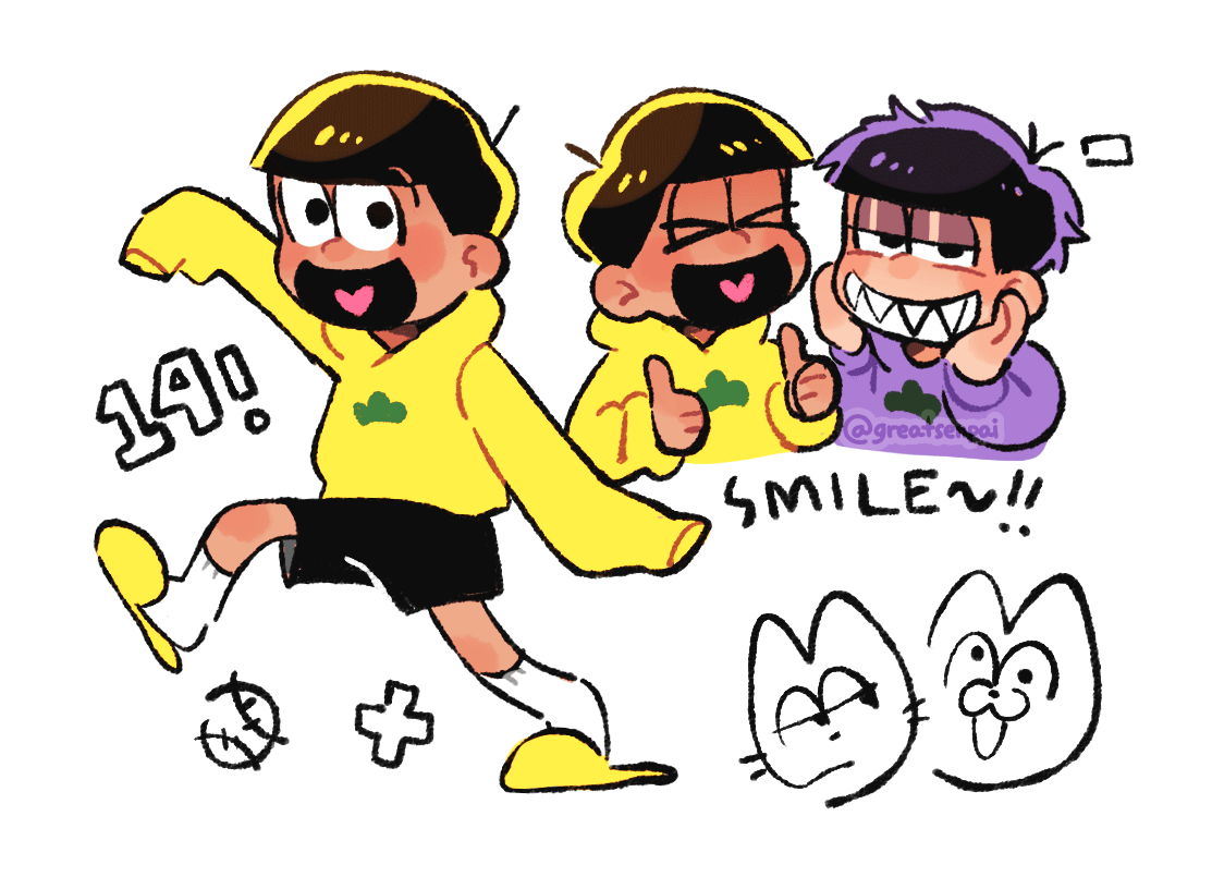 yet another doodle of these 2 #osomatsusan
(BL/MAT/SU DNI?) 
