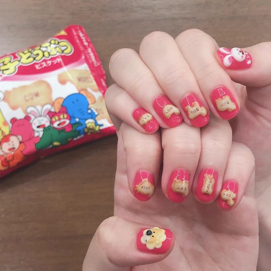 大人も子供も楽しめる？たべっこどうぶつネイル！