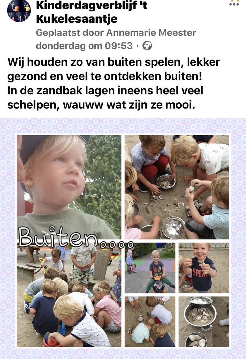 Zó heerlijk als kinderen vroeg naar buiten gaan en spelen met elkaar 2X per dag een must👍