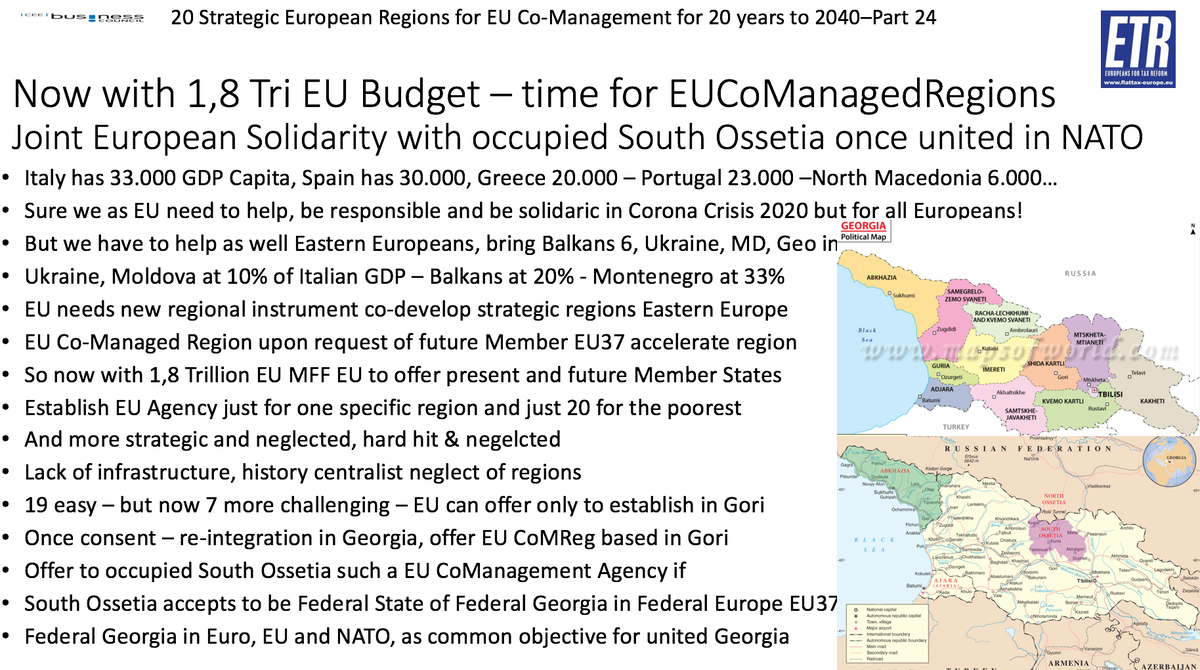 GunterFehlinger's tweet photo. @Zourabichvili_S @vonderleyen @eucopresident @EP_President @EU_Commission @EUWB6_TCT @Transport_EU @AdinaValean @EUCouncil @EZaharievaMFA @SMuresan @BogdanAurescu @MevlutCavusoglu @DmytroKuleba @ZelenskyyUa @EmmanuelMacron @AngelaMerkeICDU @Markus_Soeder @MinPres @GiuseppeConteIT @sanchezcastejon @SwedishPM @MorawieckiM @KlausIohannis @ctrcenter @UA_EUMission @Kabmin_UA_e @HillaryClinton @JoeBiden @TimmermansEU @Lagarde @prezydentpl @PLPermRepEU @AndrejBabis @CzechMFA @_miniszterelnok @zoltanspox @ManfredWeber @ElisaFerreiraEC @jensstoltenberg @RTErdogan @BoykoBorissov @akk @NATO @GakhariaGiorgi @EuropeanGeorgia ETR calls @ElisaFerreiraEC to open #EUCoManagedRegion in #Gori develop Gori until #SouthOssetia is free and prepare for re-integration of #SouthOssetia in Federal Georgia member of @EUCouncil @NATO @Zourabichvili_S https://t.co/y7A1OZIgne