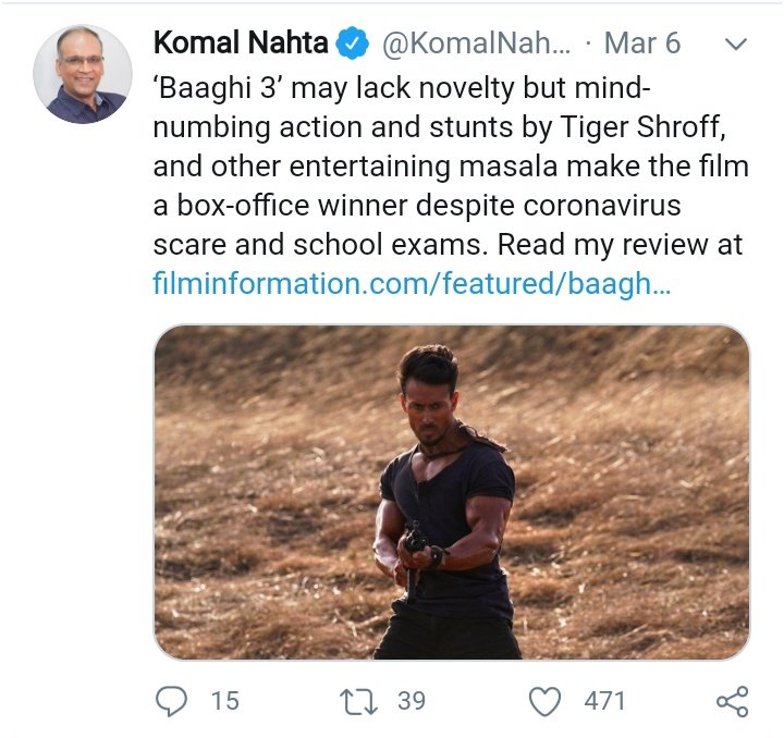 DesiDiplomat's tweet photo. If India has Critics like @KomalNahta
Then ,
The youth deserves "Tatti-Bollywood" in India.

#DilBecharaCreatesHistory https://t.co/2Yy0gviee6