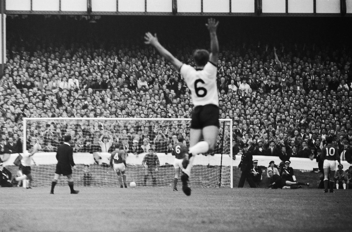  |  #OnThisDay in 1966, Goodison Park hosted a  @FIFAWorldCup semi-final, the fifth of five games in the tournament held at The Grand Old Lady. West Germany - Soviet Union ☭ Haller, Beckenbauer; Porkuyan 38,427 attendance @EvertonHeritage