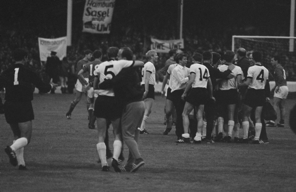  |  #OnThisDay in 1966, Goodison Park hosted a  @FIFAWorldCup semi-final, the fifth of five games in the tournament held at The Grand Old Lady. West Germany - Soviet Union ☭ Haller, Beckenbauer; Porkuyan 38,427 attendance @EvertonHeritage