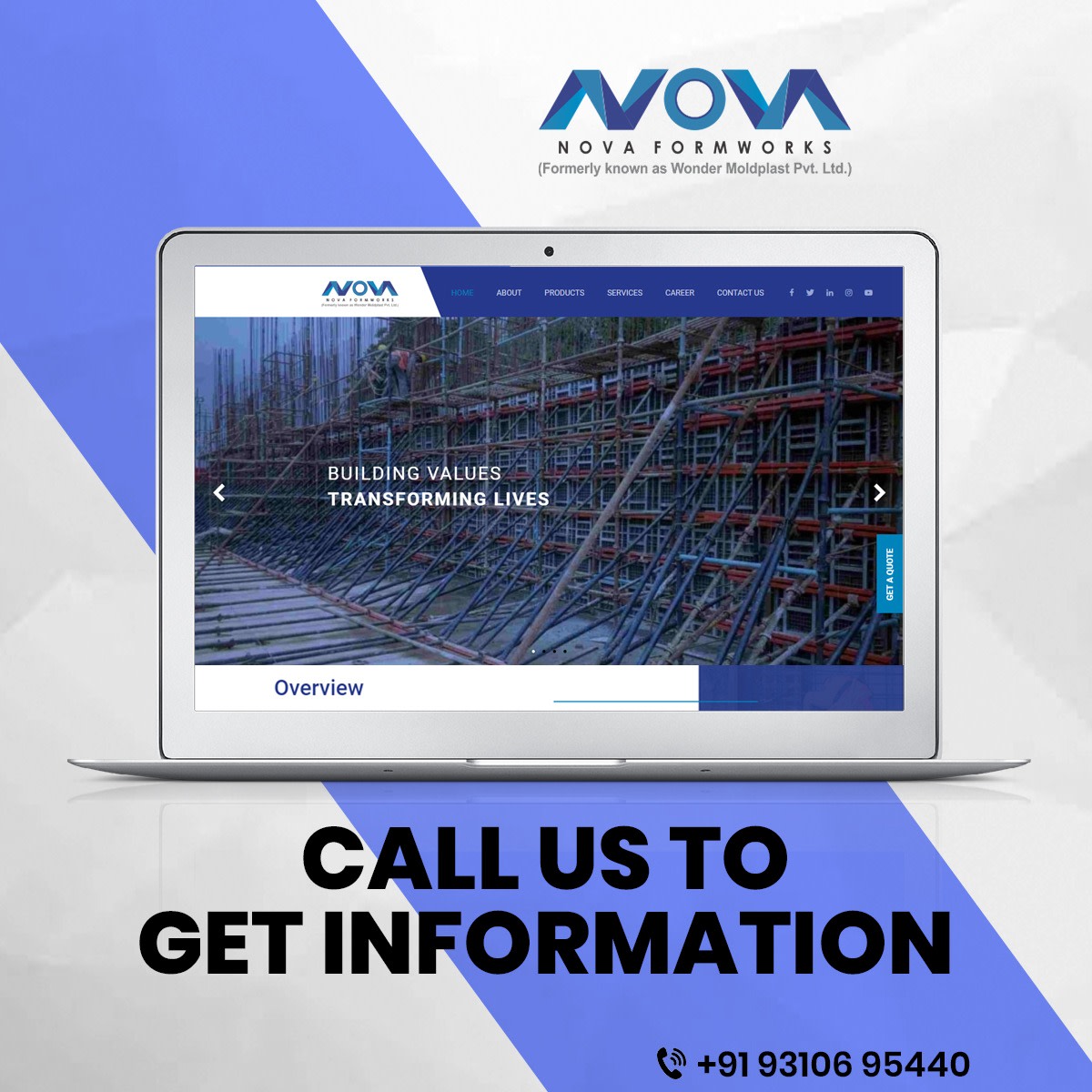 Novaformworks1's tweet photo. We are happy to help you! For any product related enquiry
Call us at +91 93106 95440 or email us on
info@novaformworks.com
#novaformworks #india #construction #concrete #engineering #plastic #plasform https://t.co/eaXfWmQiZS