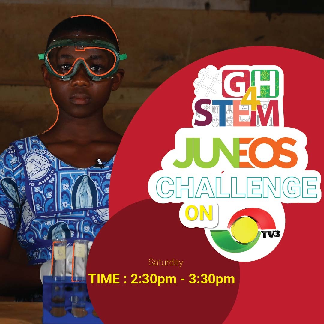Ghscientific's tweet photo. We are excited for the pilot episode of the #GH4STEM #JUNEOS challenge!!! #STEMGheeks around the world, tune in to @tv3_ghana at 2.30pm and join the excitement!!! 

Don't miss it!!! @gamelmag @angela_tabiri @harryakligoh @femafricmaths @GirlsEdGH @Naa_Ashorkor  @wegoinnovate https://t.co/IZ6TWOxiy7