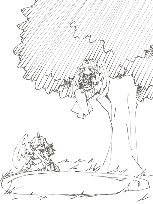 天界パロEden #あんスタ #漣ジュン #七種茨 #Eden(あんスタ) #らくがき https://t.co/HUfB8a3fdq 