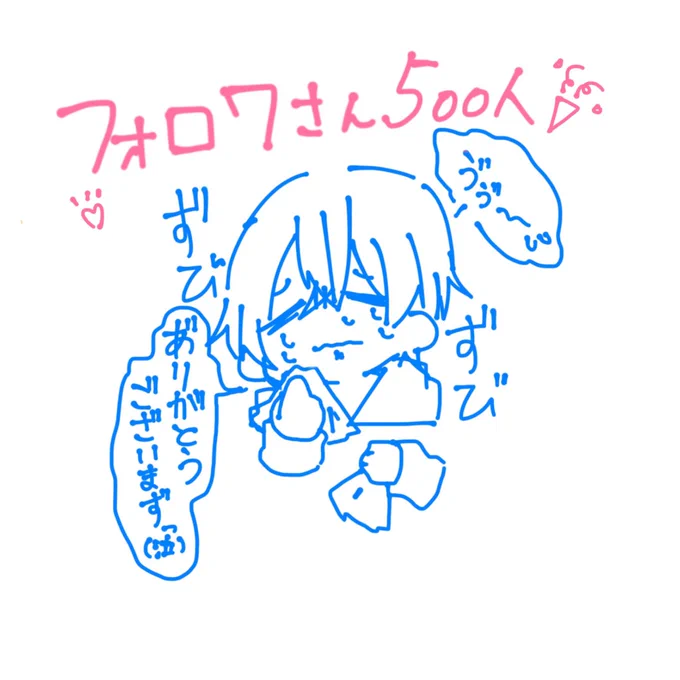 もう色々な方に祝ってもらって…😭
感謝が溢れたイラストだよ…🤦‍♀️💘 
