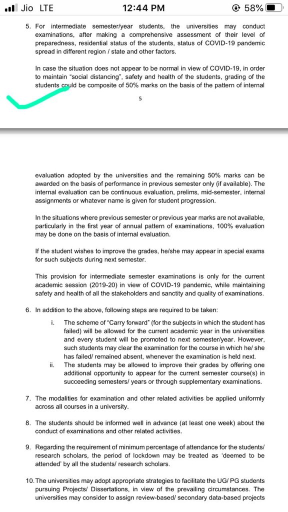 SimrahPirzade's tweet photo. @anubha1812 
Referring to this point sir...for intermediate students if situation does nt improves they can be promoted thn y not terminal...? As lives of intermediate and terminal students stands the same... https://t.co/MINHJiHIBT